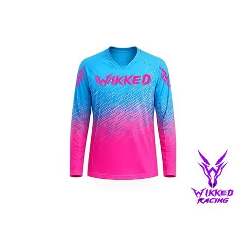 Fade Cotton Candy custom motocross jersey front view