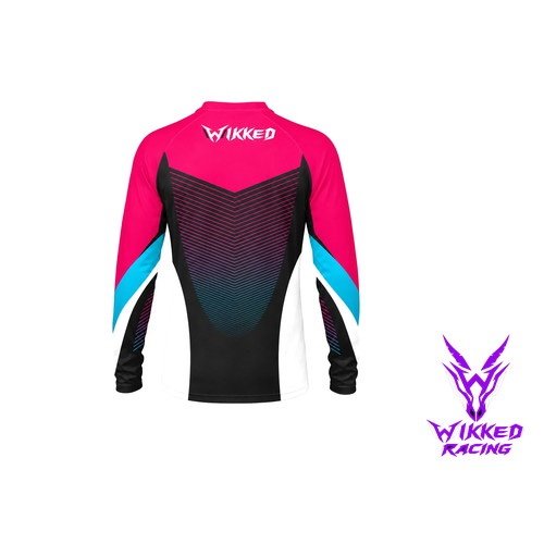 Rear view of Vortex Cotton Candy custom motocross jersey
