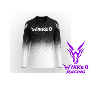 Fade Black Ice custom motocross jersey front view
