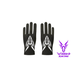 WIKKED Racing motocross gloves white front view WIKKED motocross riding gloves palm view Youth and adult WIKKED dirt bike gloves WIKKED Racing MX gloves detail