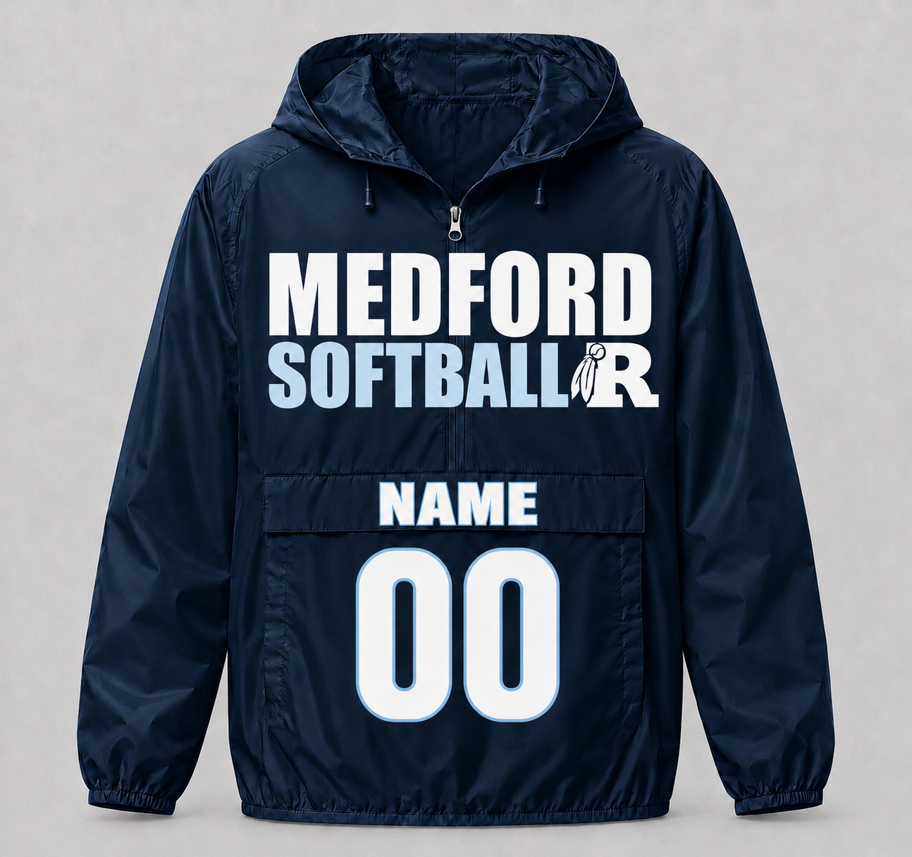 MEDFORD SOFTBALL PULLOVER WINDBREAKER