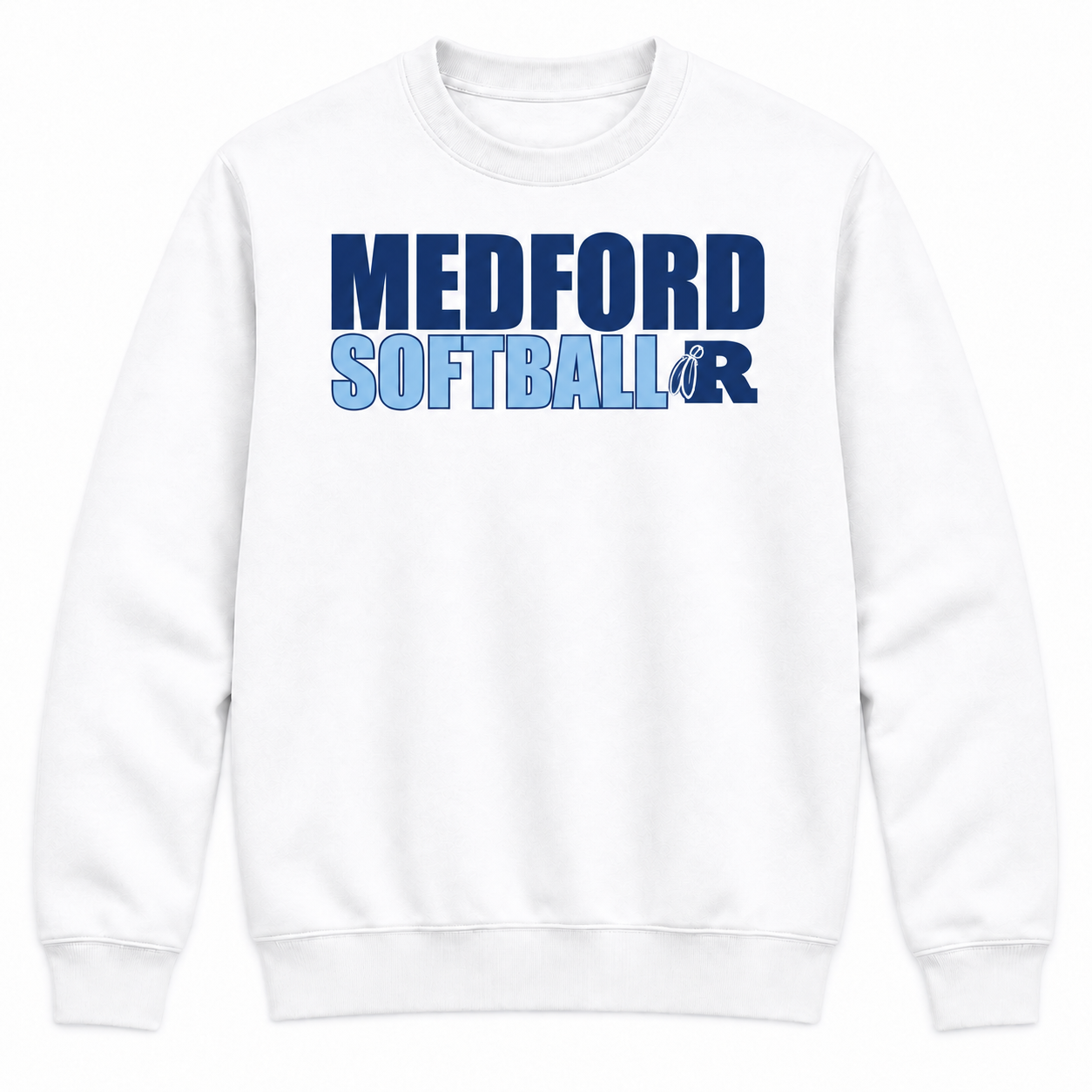 MEDFORD SOFTBALL SWEATSHIRT- white